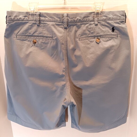 Polo Ralph Lauren Shorts Mens 38 Light Blue Twill The Polo Chino Preppy Stretch - Picture 5 of 11